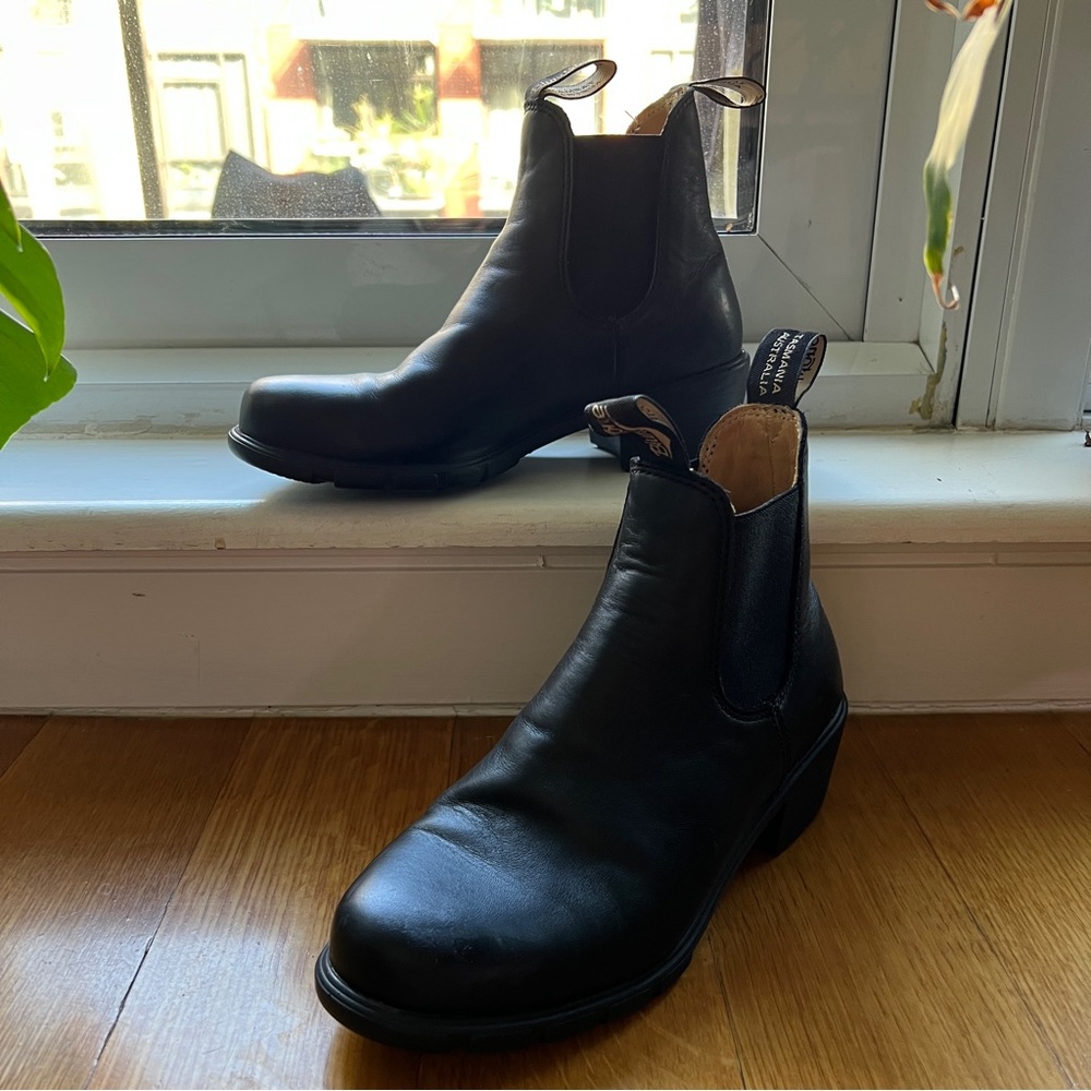 blundstone heeled chelsea boots #1671 - black - 7.5